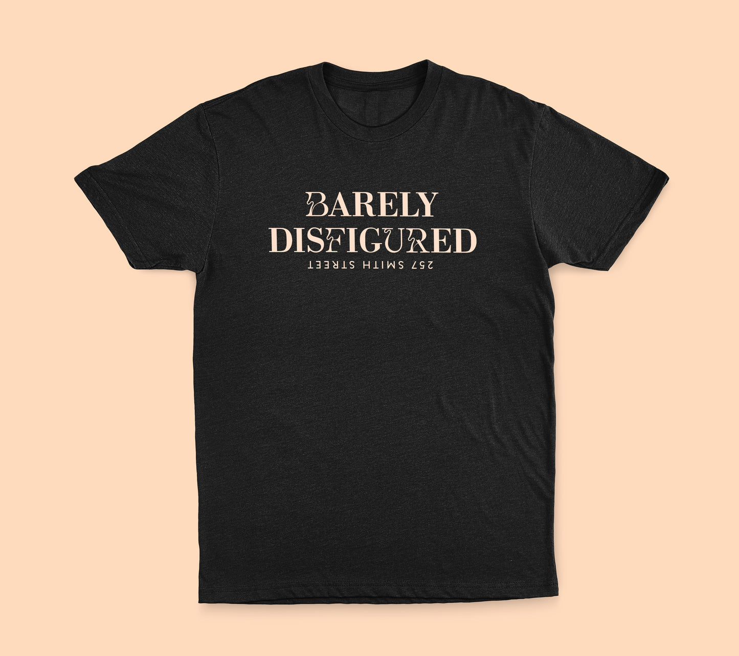 Barely Disfigured Black T shirt